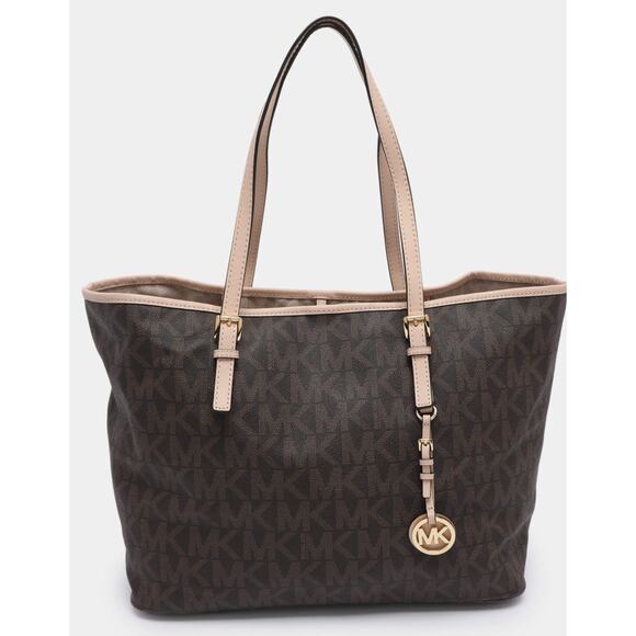 Michael Kors Handbags - Michael Kors Jet Set Travel Large Tote Bag Purse In Brown